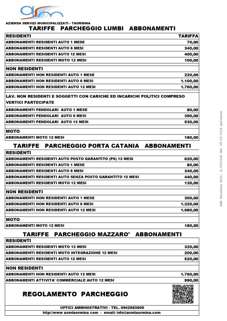 Tariffe per gli iscritti